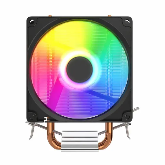 Air Cooler Para Processador Cpu AC90 RGB 90mm PWM 2 Heatpipes Rolamento Hidráulico TDP 95W Intel LGA 1700 1200 115x AMD AM4 AM5
