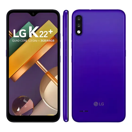 Smartphone K22 Plus Tela 6,2 64gb 3gb Ram Quad-core Azul LG