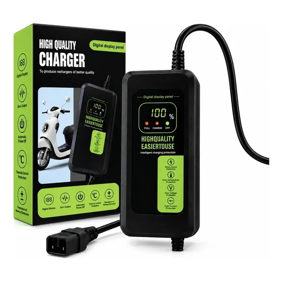 Carregador 60v 3a Bivolt Lítio Para Scooter Moto Elétrica