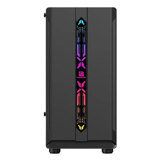 Gabinete Gamer Hayom GB1726 Micro ATX Preto Vidro Temperado Sem Fans