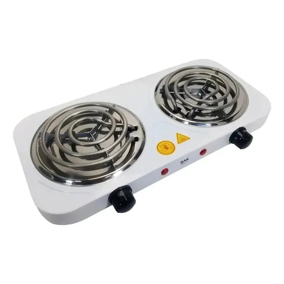 Fogareiro Eletrico 2000w Cooktop Fogão 2 Bocas Branco 220v