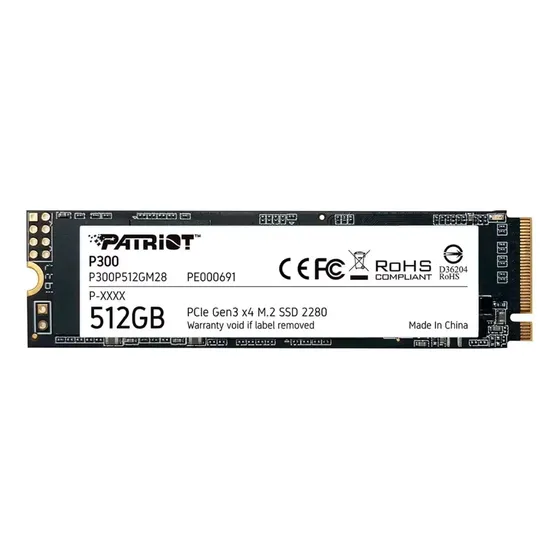 Ssd M.2 Patriot P300 512gb Nvme Pcie - P300p512gm28