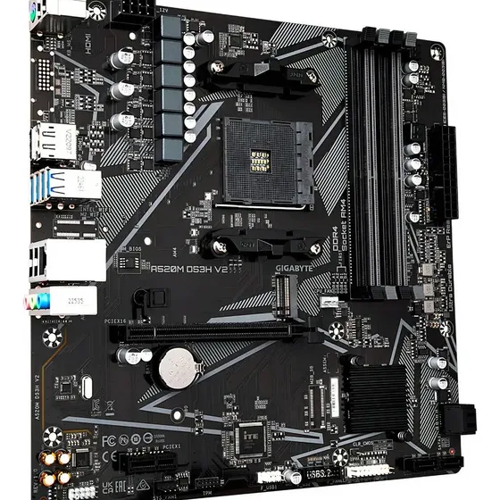 Placa Mãe Gigabyte A520m K V2 Ryzen Am4 Ddr4 Matx M.2 Placa Mãe Gigabyte A520m K V2 Ryzen Am4 Ddr4 Matx M.2