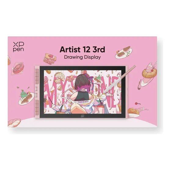 Mesa Digitalizadora Display Xppen Artist 12 3ª Geração Rosa