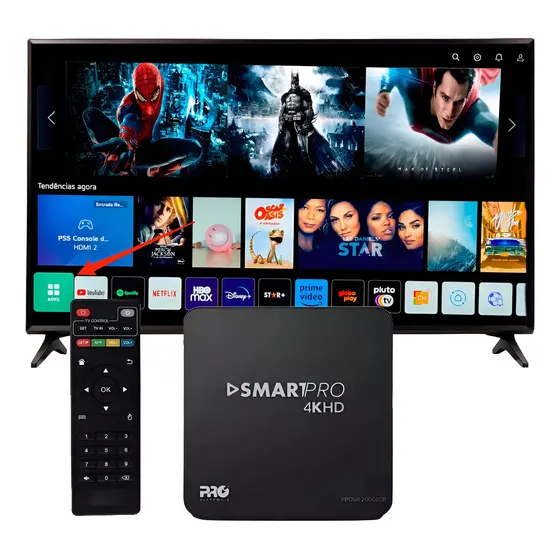 Smart Pro Tv Box 4k Android Tv Youtube Netflix Wi-fi 5g