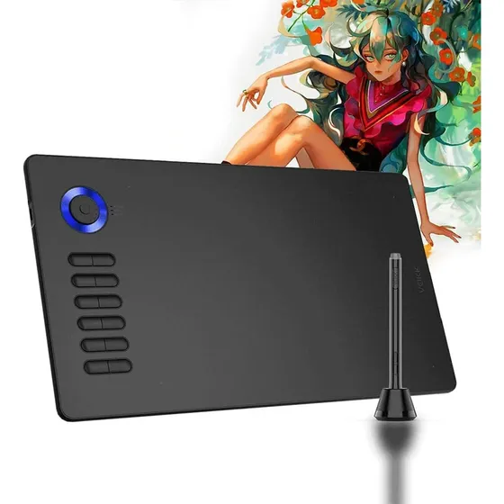 Tablet Gráfico A15pro, Bloco De Desenho Digital De 10 X 6 Po