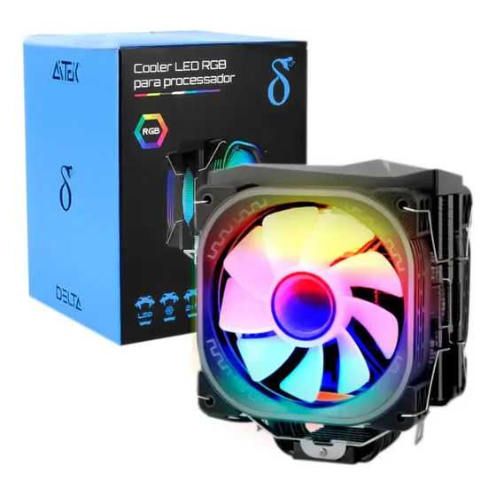 Cooler Fan Led Rgb Cpu Ventoinha Para Processador Silencioso Cooler Fan Led Rgb Cpu Ventoinha Para Processador Silencioso