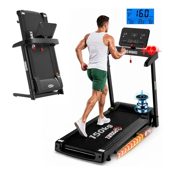 Esteira Elétrica Ergométrica Digital 12.8km/h Dobrável 150kg