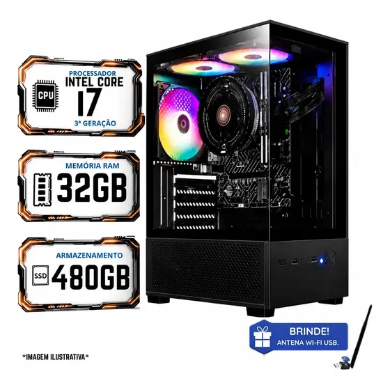 Pc Cpu Intel Core I7 32gb Ram + Ssd 480gb + Wifi