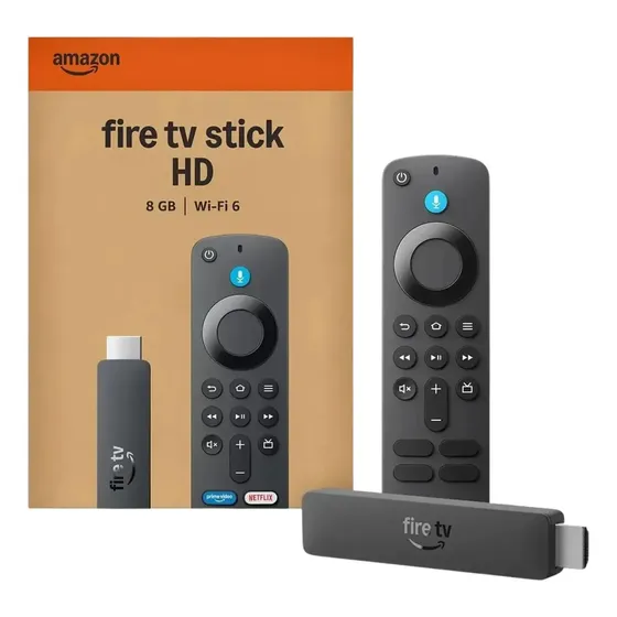 Fire Tv Stick Hd Amazon 8gb Wi-fi 6 Com Alexa Voice Preto