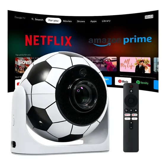 Projetor Portátil Full Hd 4k Pro 12000lm Cores Fortes Hd