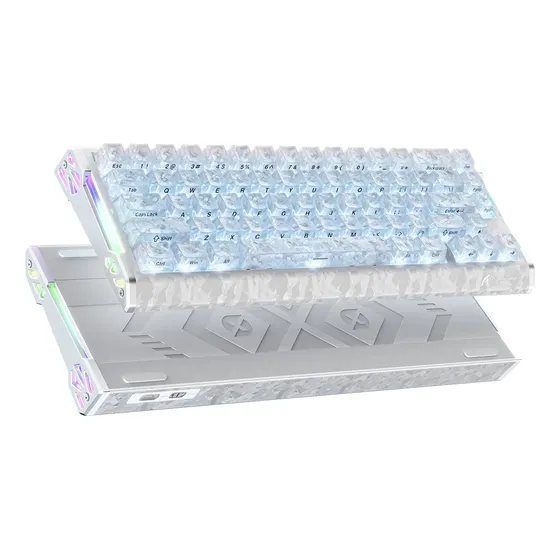 Teclado Gamer Attack Shark R68he Magnético Rgb Iceninja Inglês Us Teclado Gamer Attack Shark R68he Magnético Rgb Iceninja Inglês Us