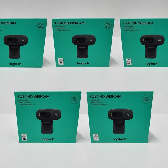 Kit 5 Webcam Logitech C270 Hd 720p 30fps Microfone