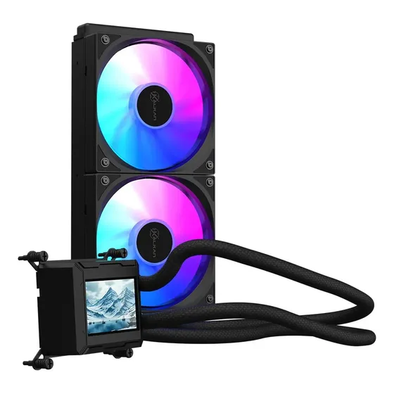 Water Cooler Kalkan Aura Lcd 240mm Argb Tela 2.4 Preto Novo Water Cooler Kalkan Aura Lcd 240mm Argb Tela 2.4 Preto Novo