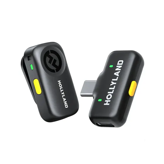 Hollyland LARK A2 Microfone sem fio único USB-C 1TX + 1RX 200m Para Vlog Hollyland LARK A2 Microfone sem fio único USB-C 1TX + 1RX 200m Para Vlog