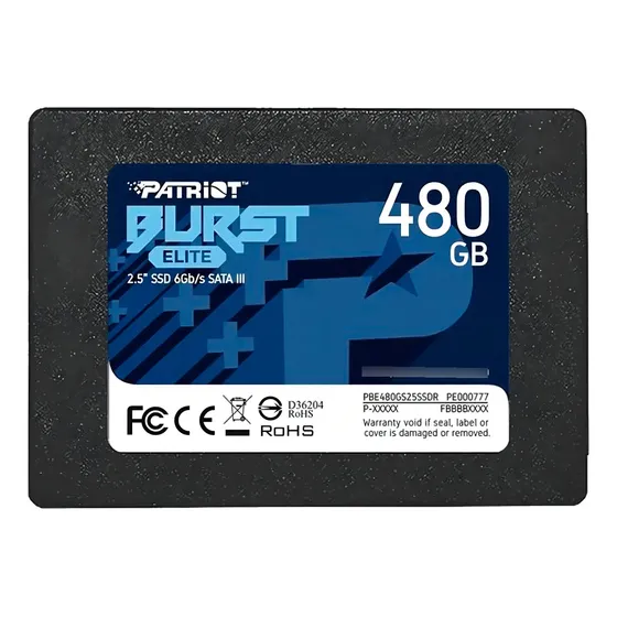 Ssd Patriot Burst Elite Sata 480gb - Pbe480gs25ssdr Preto
