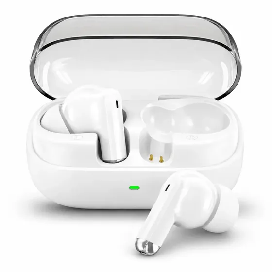 Fone de Ouvido Bluetooth 5.4 sem Fio Antek para Academia e Gamer Branco