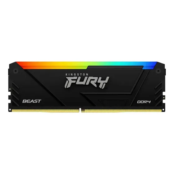 Memória Kingston Fury Beast Rgb 16gb Ddr4 3600mhz Cl18 Preto