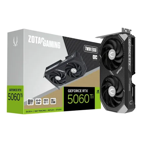 Placa De Vídeo Zotac Rtx 5060 Ti Oc 8gb Gddr7 Placa De Vídeo Zotac Rtx 5060 Ti Oc 8gb Gddr7