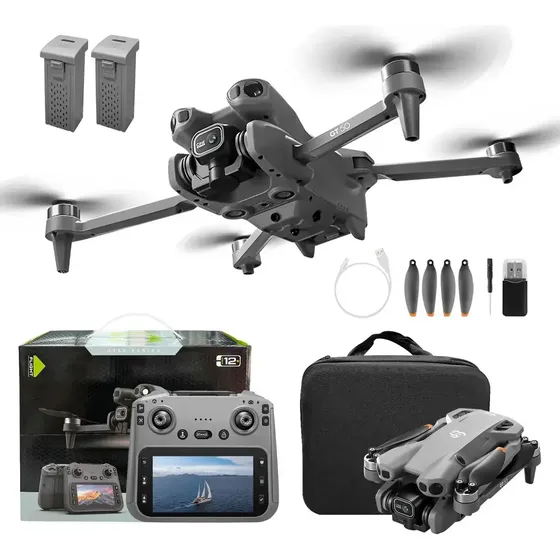 Drone GT50 com Câmera 4K HD e Controle Com Tela 5,64" Para Filmagem Aérea Drone GT50 com Câmera 4K HD e Controle Com Tela 5,64" Para Filmagem Aérea