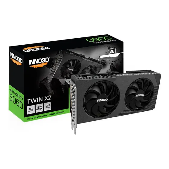 Placa De Vídeo Inno3d Rtx 5060 Twin X2, 8gb, Gddr7, 128-bit