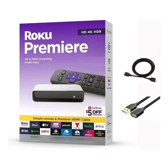 Reprodutor De Mídia De Streaming Roku 3920rw-sw Premiere 4k