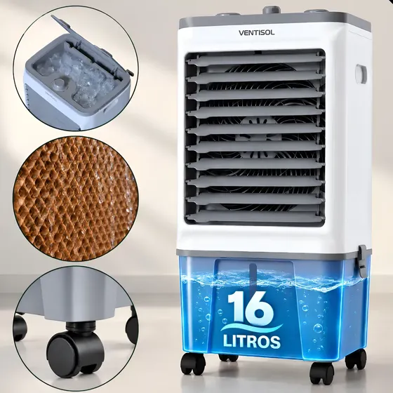 Ventilador Climatizador Umidificador 16 L Ventisol 5 Em 1