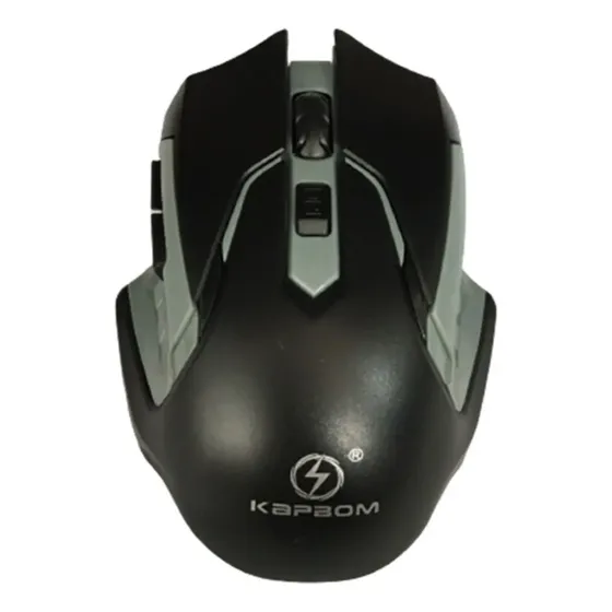 Mouse Gamer Sem Fio Kapbom Ka-611 Óptico Ergonômico Cinza 1600DPI