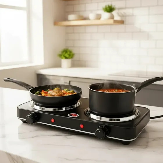 Fogareiro De Indução Cooktop Portátil Elétrico 2 Bocas 2000w