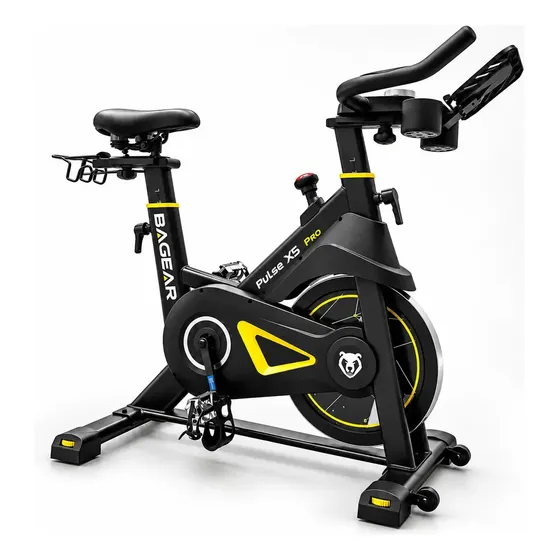 Bicicleta Ergométrica Bike Spinning Magnética Roda Inércia 13kg Bluetooth Suporta 150kg Bagear Pulse X5 13k Pro
