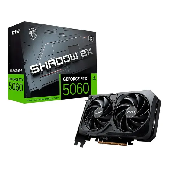 Placa De Vídeo Msi Geforce Rtx 5060 Shadow 2x Oc 8gb Gddr7 1