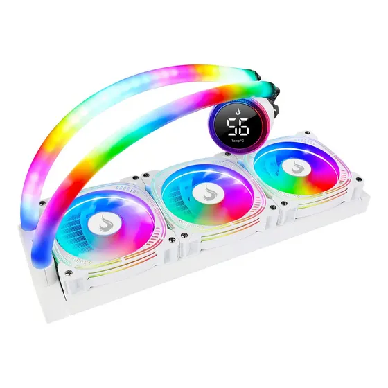 Water Cooler Branco 360mm | Rise Mode | Aura Ice Argb