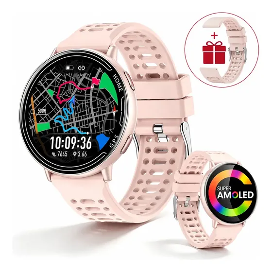 Smartwatch WGP KC100 Sport com GPS e Tela AMOLED 1,39" para Android e iOS