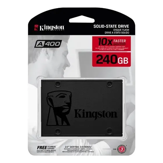 Ssd Kingston A400 De 240 Gb Sata Iii Para Pc E Notebook