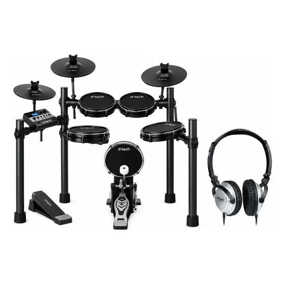 Kit Bateria Eletrônica D-tech Nexus + Fone Vokal Vh40