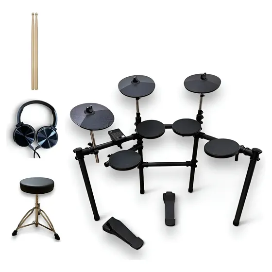 Bateria Eletrônica Seven Sd-770 7pçs + Banco + Fone