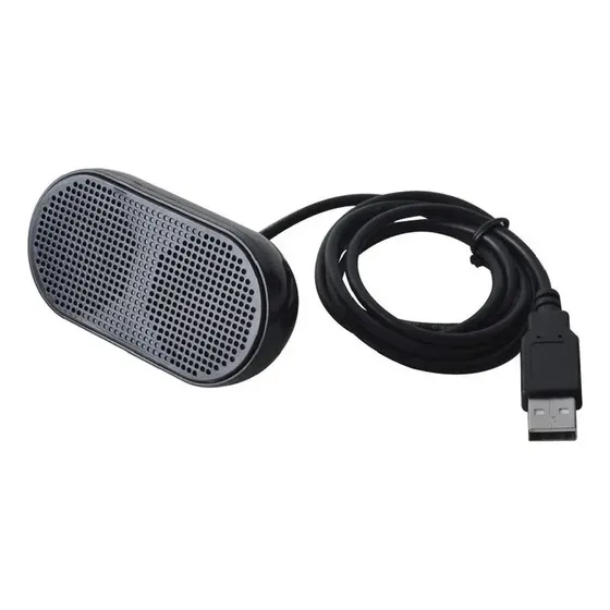 Caixa De Som Portátil Para Laptop Com Fio Usb Preto Preto