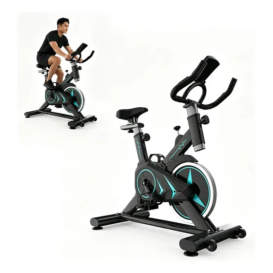 Bicicleta Ergométrica Spinning Com Volante de 6 kg e Carga de 150 kg