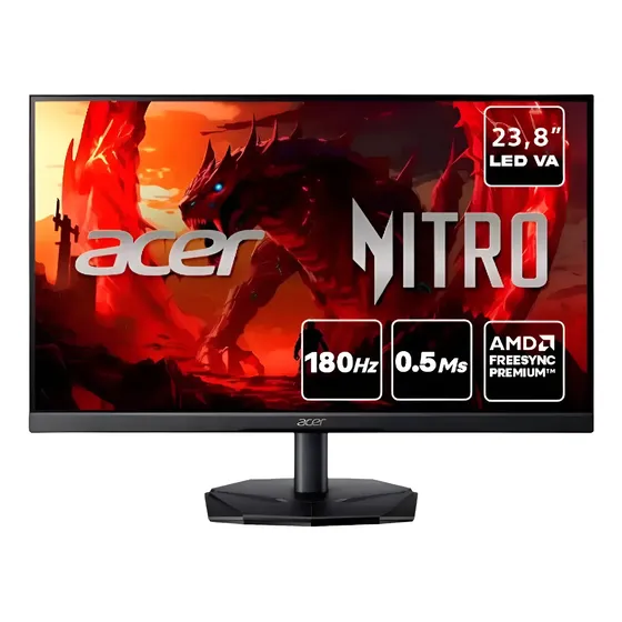 Monitor Gamer Acer Nitro 23,8'' Full Hd 180hz 0.5ms Kg241y