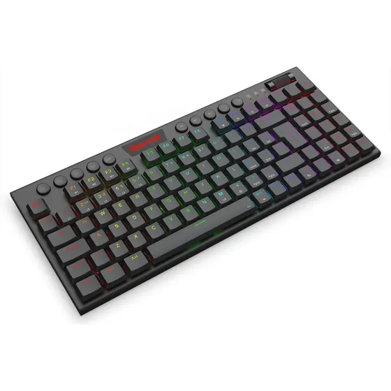 teclado gamer Redragon Yi Rgb Preto Switch Marrom Português