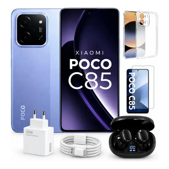 Smartphone Xiaomi Poco C85 256gb 16gb Ram Versão Global Fone