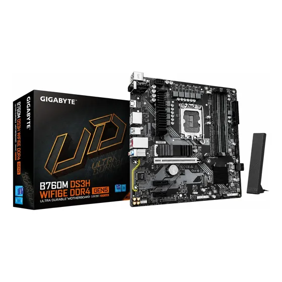Placa Mãe Gigabyte B760m Ds3h Wifi Ddr4 Gen5 Placa Mãe Gigabyte B760m Ds3h Wifi Ddr4 Gen5