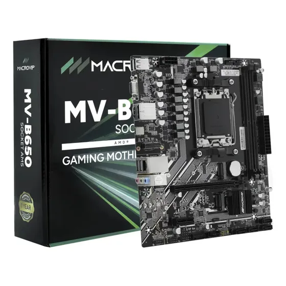 Placa-Mãe Macrovip MV-B650 para AMD AM5 com DDR5 e Chipset B650