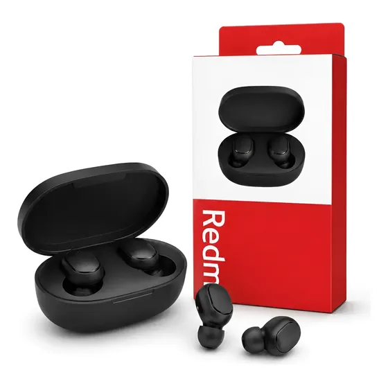 Fone De Ouvido Original Xiaomi Redmi Airdots 2 Preto Sem Fio