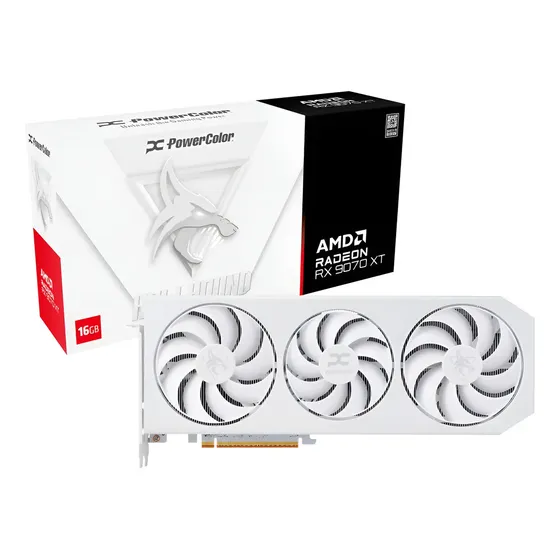 Powercolor Hellhound Spectral White Amd Radeon Rx 9070 Xt 16
