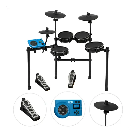 Bateria Xpro Ed4 Eletrônica Completa Com Kit De Sons