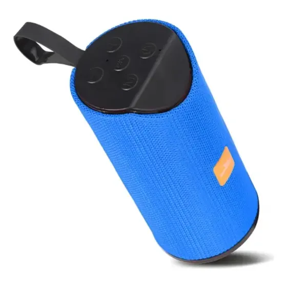 Caixa de Som Grasep Portátil Bluetooth 10W Azul com Rádio FM para Celular