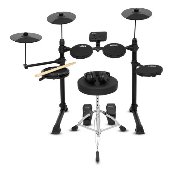 Bateria Eletrônica Voik Vibe-500 Completa Para Iniciantes
