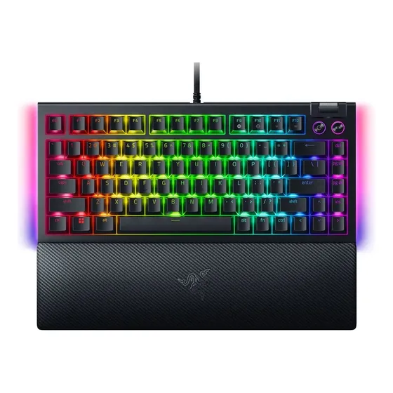 Teclado Mecânico Razer Blackwidow V4 75% Switch Orange Tacti