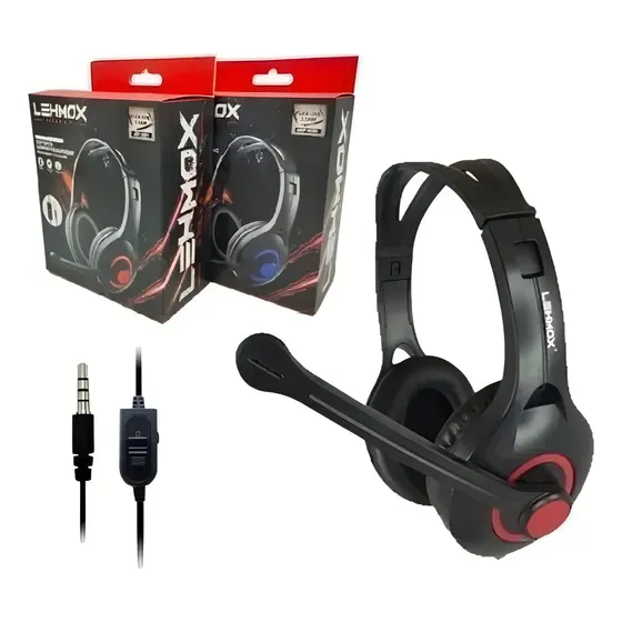 Headset Gamer Lehmox LEF-1051 Preto Com Microfone Pc Ps4 Xbox One